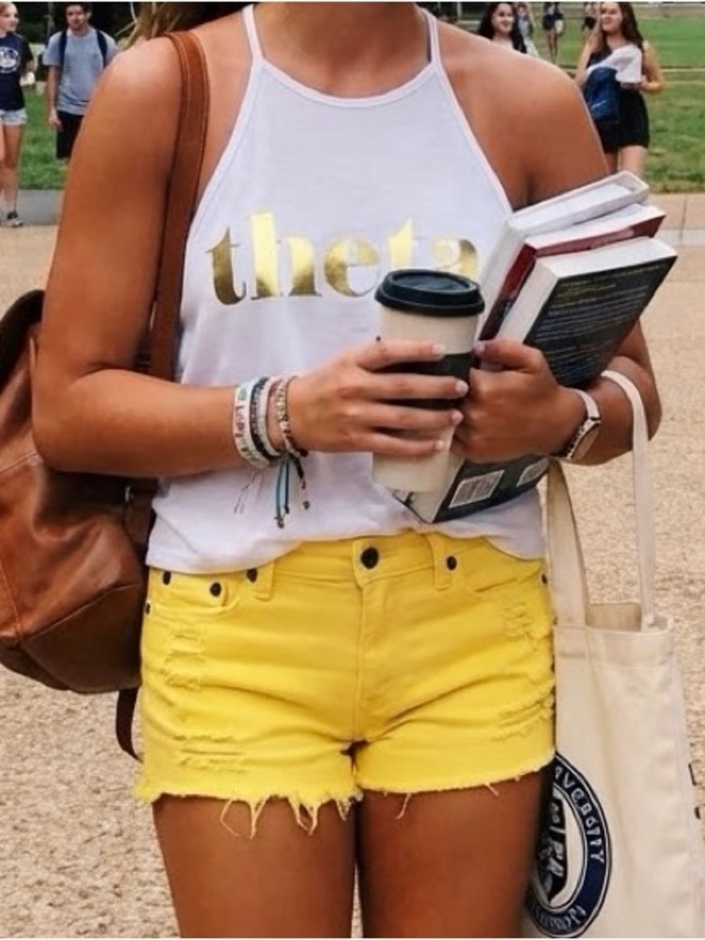 Rag & Bone Yellow Distressed Denim Shorts